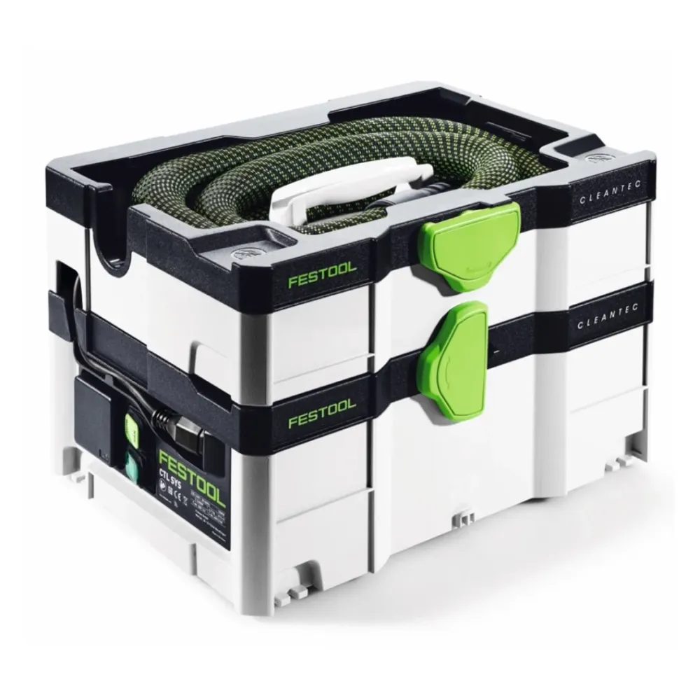 Festool CTL SYS Cleantec Aspirateur mobile 4,5l classe de poussière L ( 575279 ) + Bandoulière, Buses, Tuyau d'aspiration