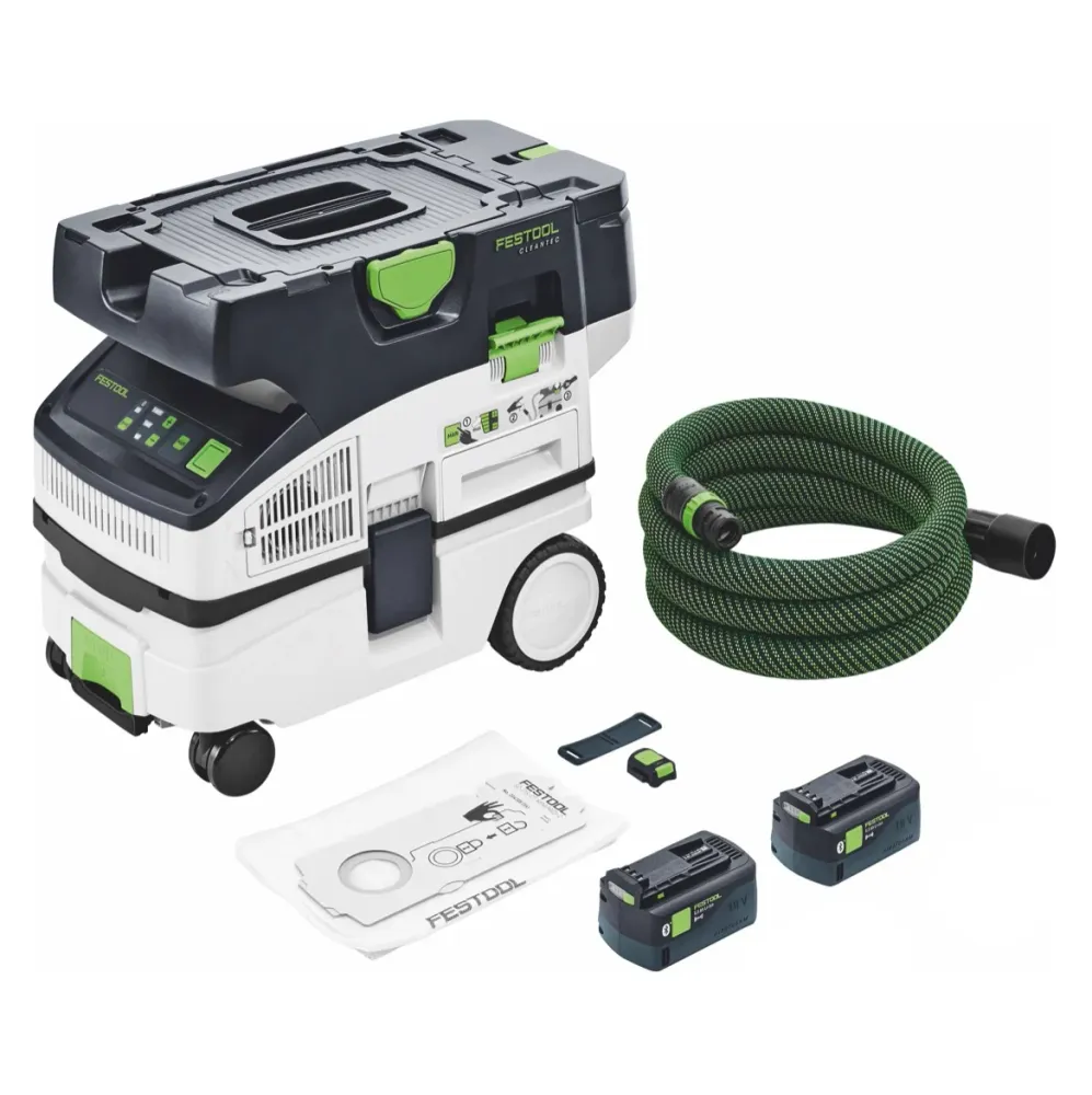 Festool CTLC MINI I-Basic Aspirateur sans fil mobile 36 V ( 2x 18 V ) Classe de poussière L + 2x batterie 5,0 Ah - sans ch...