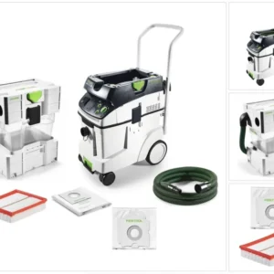 Festool CTM 48 E CLEANTEC Aspirateur mobile 48l, poussières de classe M ( 574992 ) + Filtre cyclonique + Sacs filtres SC-F...