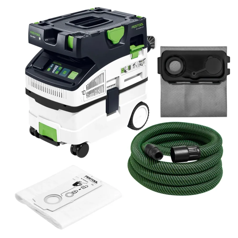 Festool CTM MIDI I CLEANTEC Aspirateur mobile classe M ( 574822 ) + Sac filtre Longlife