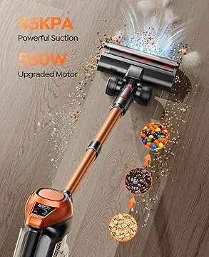 Fleety Aspirateur Balai Sans Fil Ultra 8 – Léger, Puissant et Rechargeable (Boite ouverte)