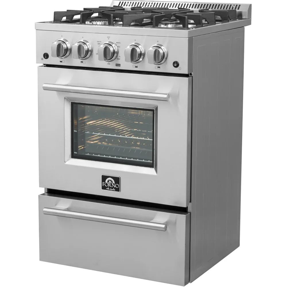 Forno Cuisinière gaz amovible de 24 pouces FFSGS6290-24 Fonction Auto-Nettoyante