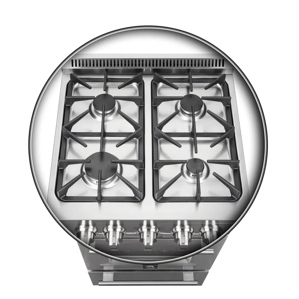 Forno Cuisinière gaz amovible de 24 pouces FFSGS6290-24 Fonction Auto-Nettoyante