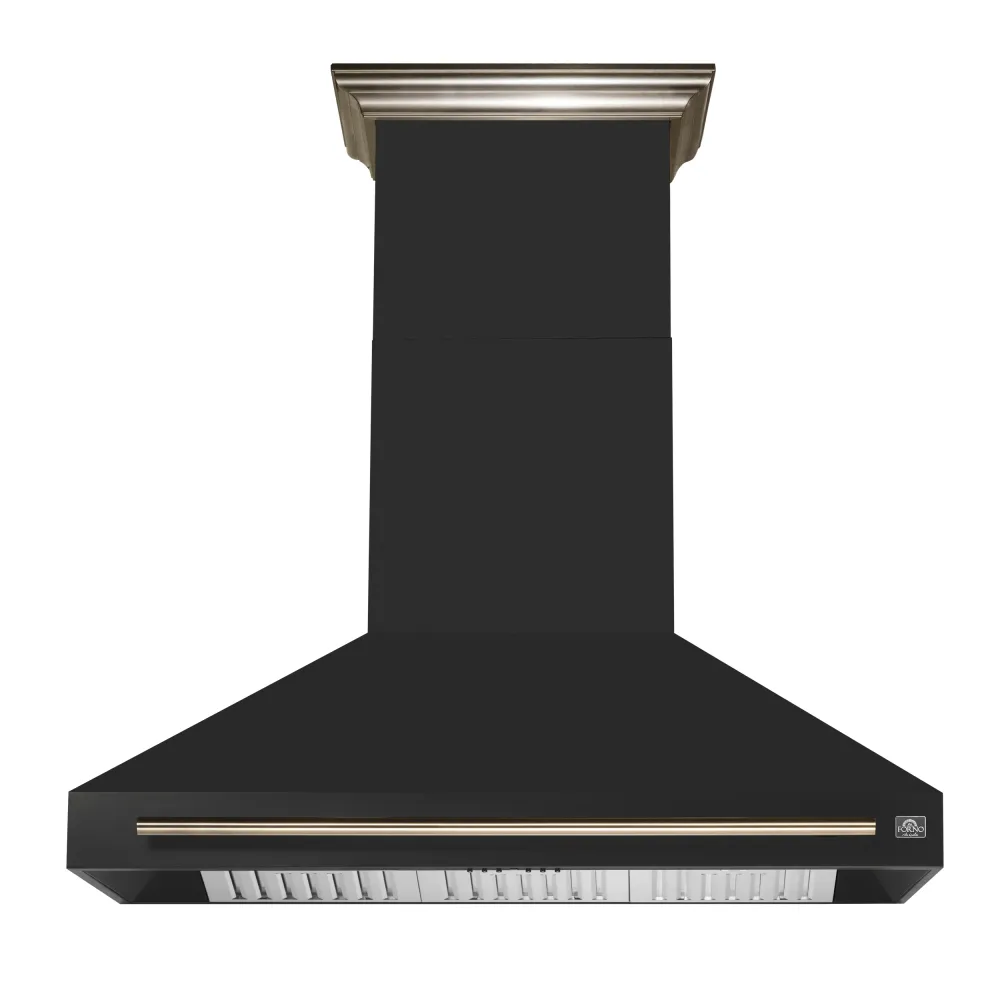 Hotte murale Forno Aria de 48 pouces en noir