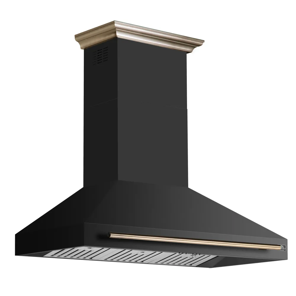 Hotte murale Forno Aria de 48 pouces en noir