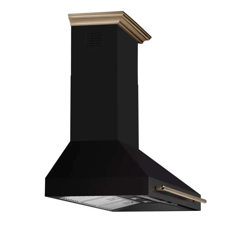 Hotte murale Forno Aria de 48 pouces en noir