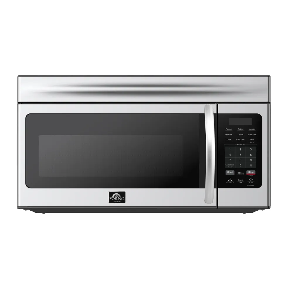 Micro-ondes au-dessus de la cuisinière Forno Scalo de 30 pouces, Acier inoxydable – 1,6 pi³, Ventilation de 300 CFM, Contr...