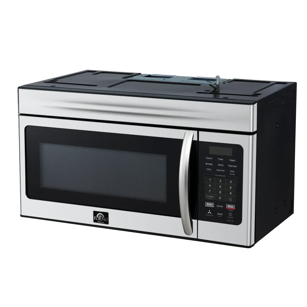 Micro-ondes au-dessus de la cuisinière Forno Scalo de 30 pouces, Acier inoxydable – 1,6 pi³, Ventilation de 300 CFM, Contr...
