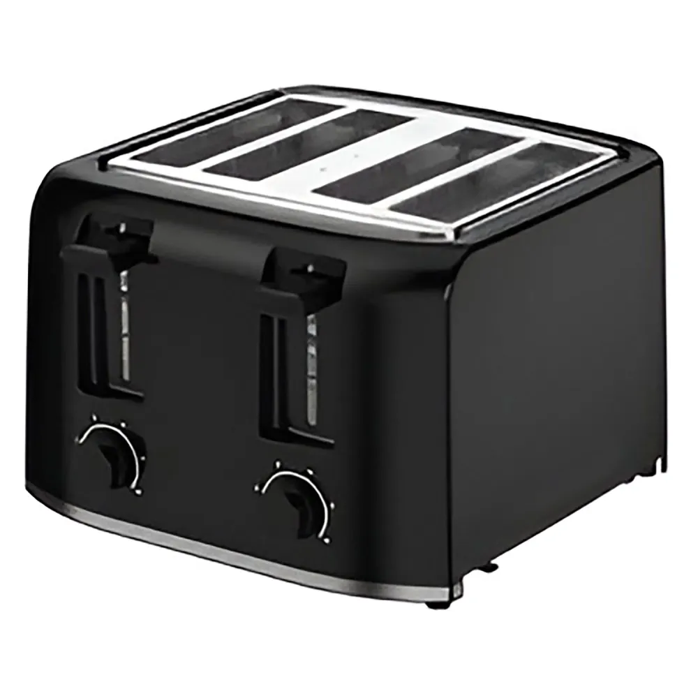 Frigidaire - Grille-Pain à 4 Tranches, 6 Réglages de Brunissage, 1400 Watts, Noir