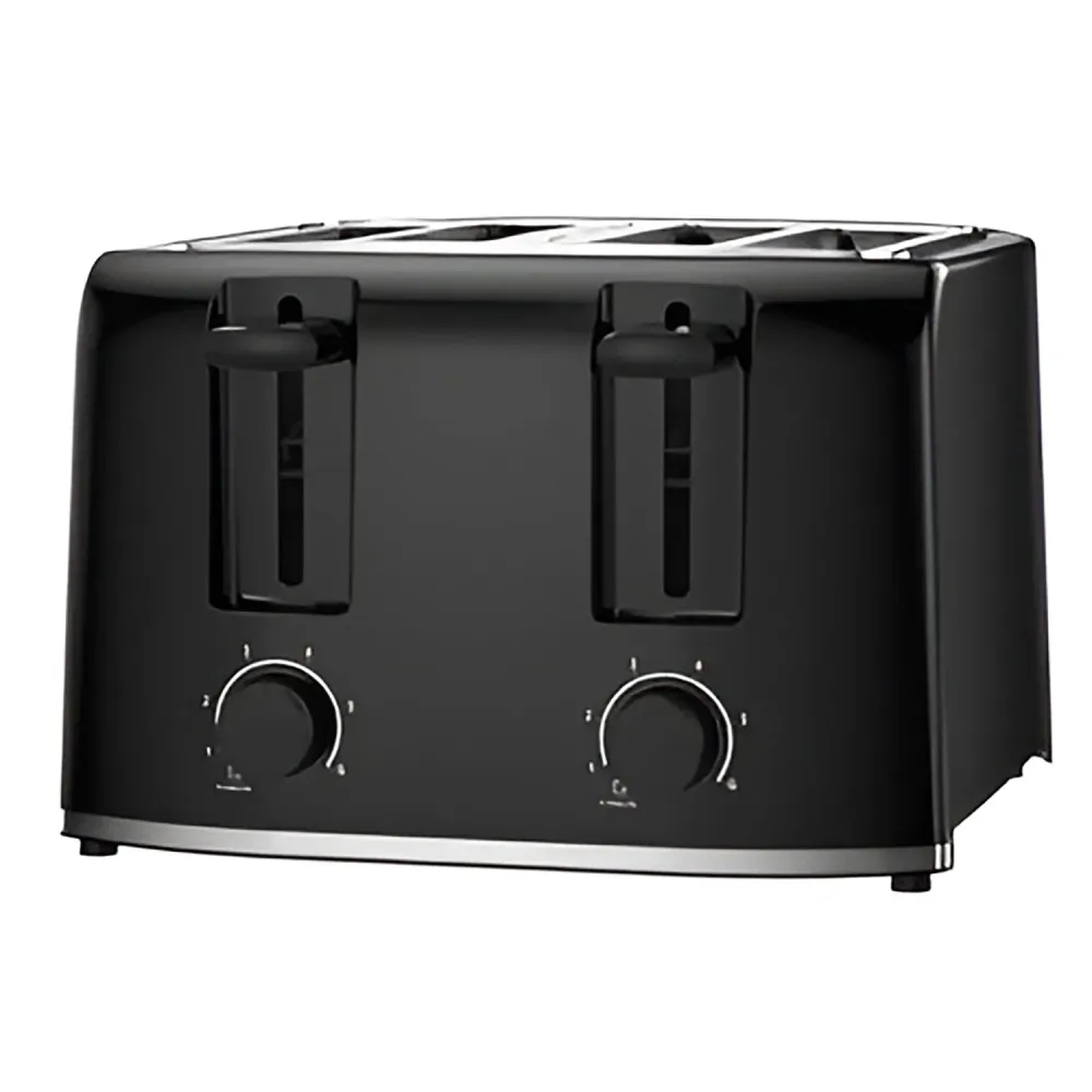 Frigidaire - Grille-Pain à 4 Tranches, 6 Réglages de Brunissage, 1400 Watts, Noir