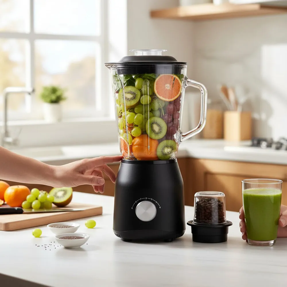 Frigo-congélateur américain Ecco 1500ml Blender Noir jais