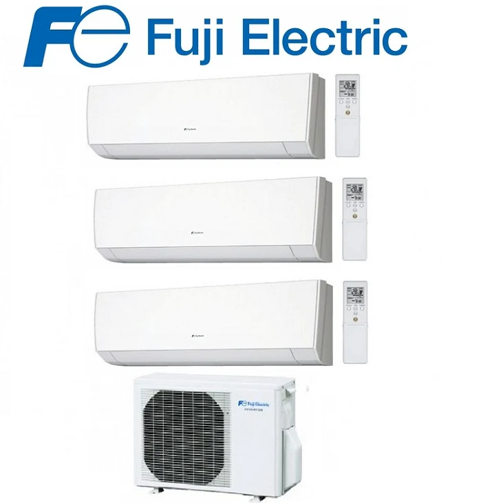 Fuji Electric Inverter Air Conditioner Trial Split Wall Mounted Series Lm 7 + 9 + 9 Avec Rog18l 7000 + 9000 + 9000