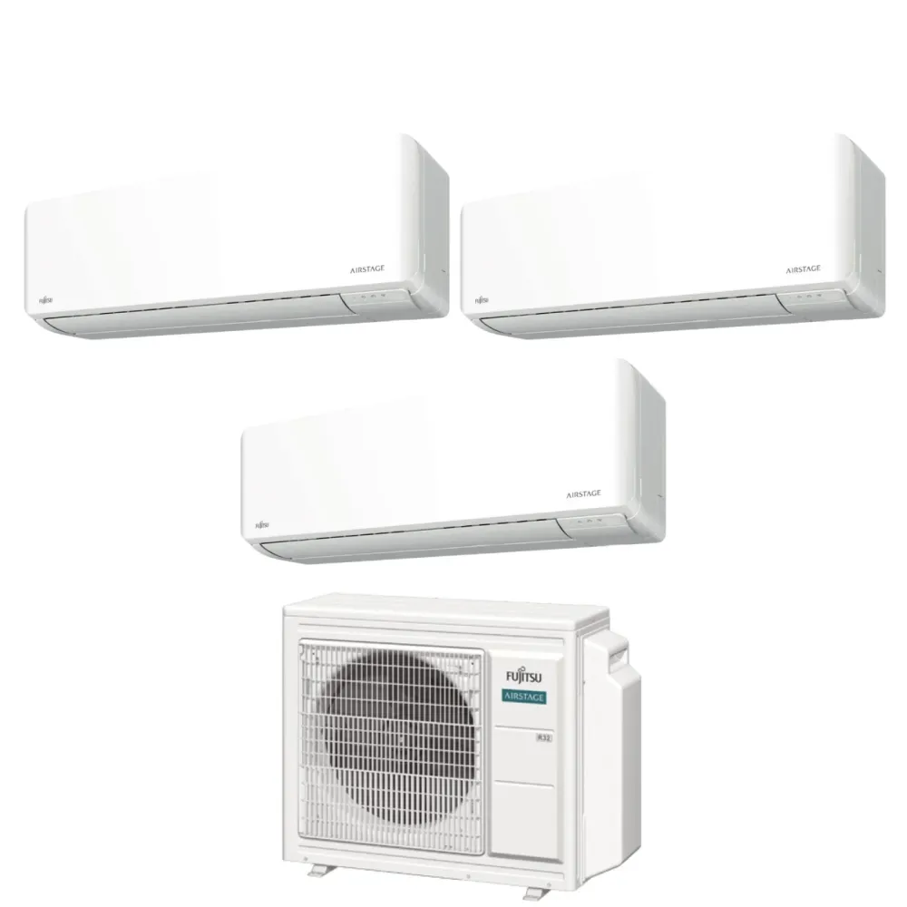 Fujitsu Air Conditioner Trial Split Inverter Series Km 9 + 9 + 9 Avec Aoyg24kbta3 R-32 Wi-Fi intégré 9000 + 9000 + 9000
