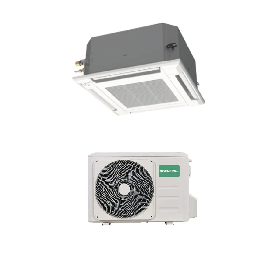 Fujitsu General Air Conditioner Circulaire Air Flow Cassette Inverter 24000 Btu Auxg24krlb-E Avec Contrôle Et Avec Panneau