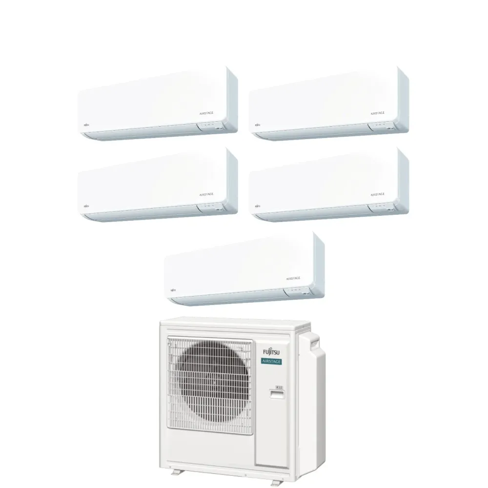 Fujitsu Penta Split Inverter Climatiseur Série Kg 7+7+9+9+9 Avec Aoyg36kbta5 R-32 Wi-Fi intégré 7000+7000+9000+9000+9000