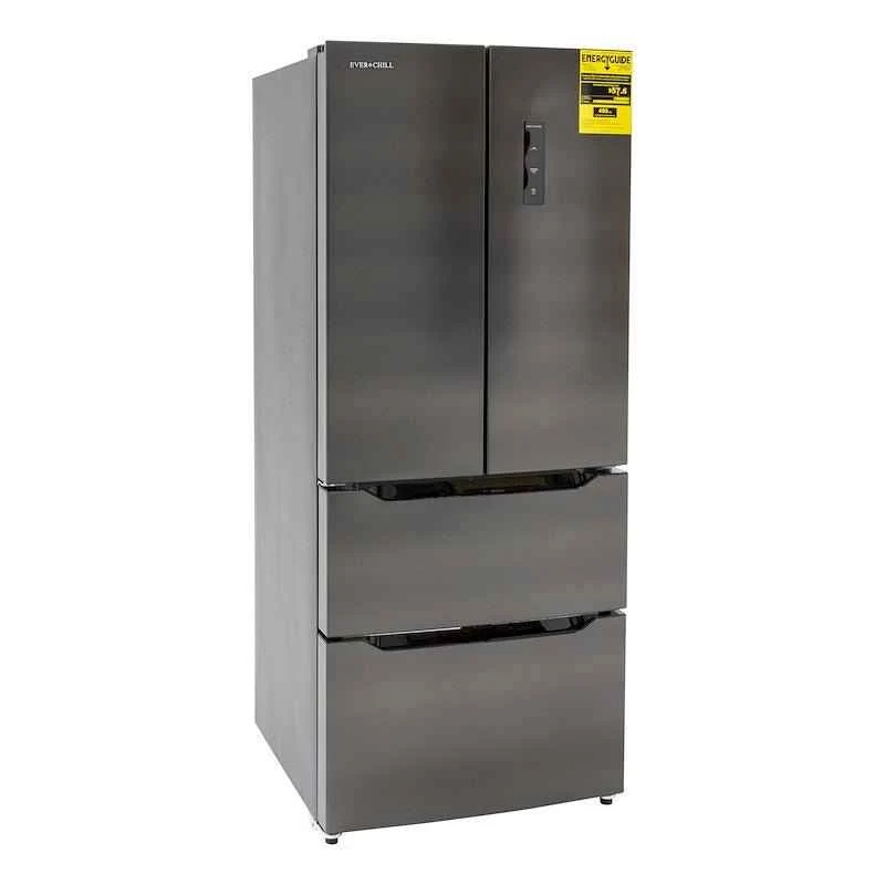 Réfrigérateur Everchill 16,2 pi³ 12 V pour VR – 4 portes, portes françaises en acier inoxydable Furrion