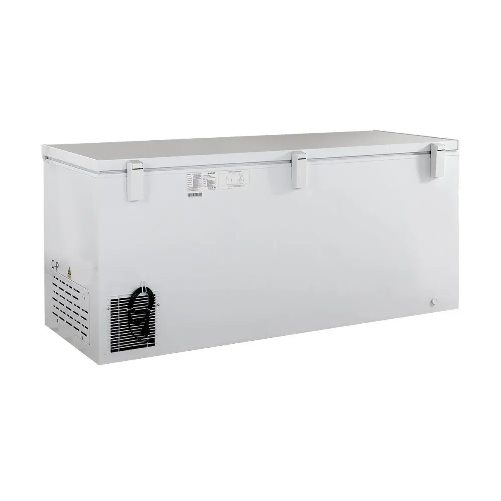 Coffre congélateur ECO 550 avec couvercle rabattable et 4 roulettes GastroHero