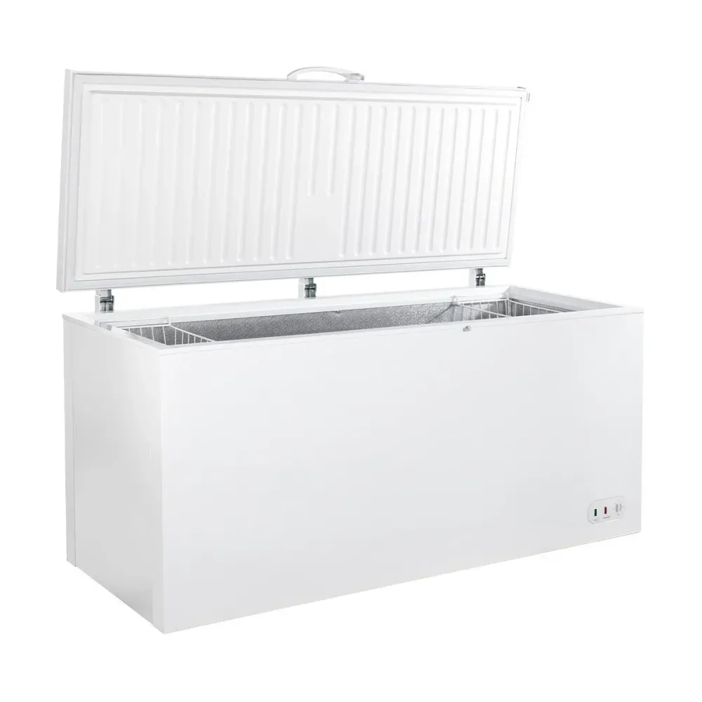Coffre congélateur ECO 550 avec couvercle rabattable et 4 roulettes GastroHero