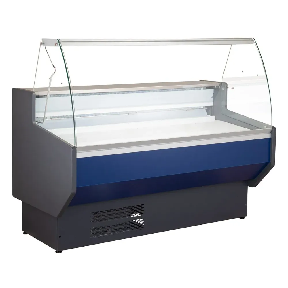 Comptoir réfrigéré PROFI 250 - vitre frontale ronde, 2525 mm, avec éclairage LED GastroHero