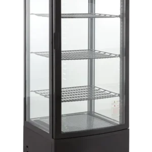 Vitrine réfrigérée ECO 235 Litres, éclairage LED, 4 grilles, noire GastroHero