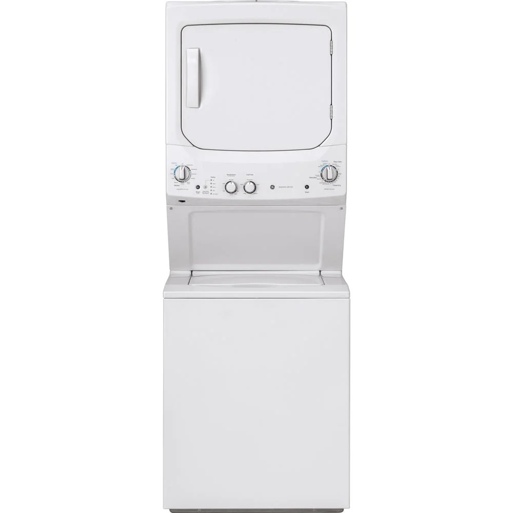 GUD24ESMMWW - LAVEUSE SÉCHEUSE SUPERPOSÉES - GE - Laveuse/sécheuse superposées - Électrique - Blanc - Boîte Ouverte