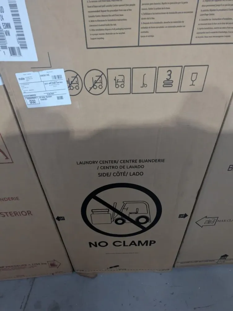 GUD24ESMMWW - LAVEUSE SÉCHEUSE SUPERPOSÉES - GE - Laveuse/sécheuse superposées - Électrique - Blanc - Boîte Ouverte