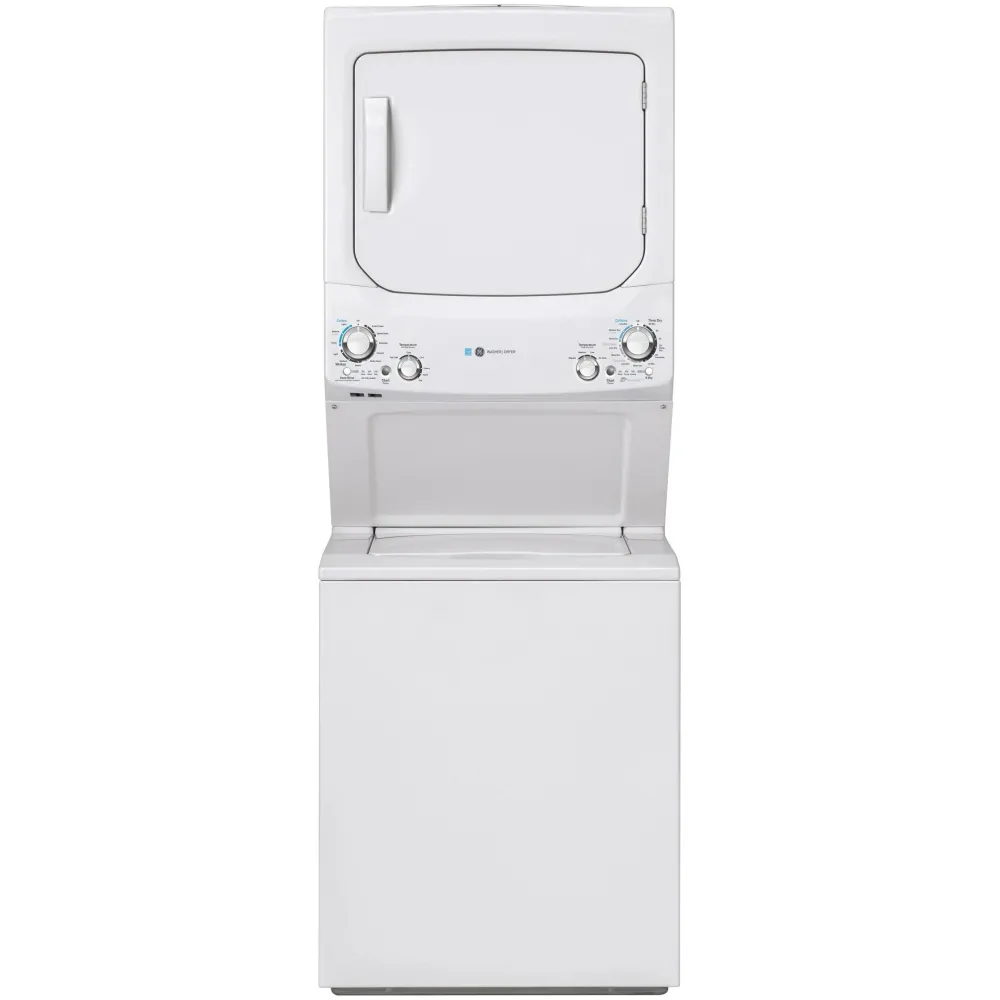 GUD27EMNWW - LAVEUSE SÉCHEUSE SUPERPOSÉES - GE - Laveuse/Sécheuse Superposées - Électrique - Blanc - Boîte Ouverte