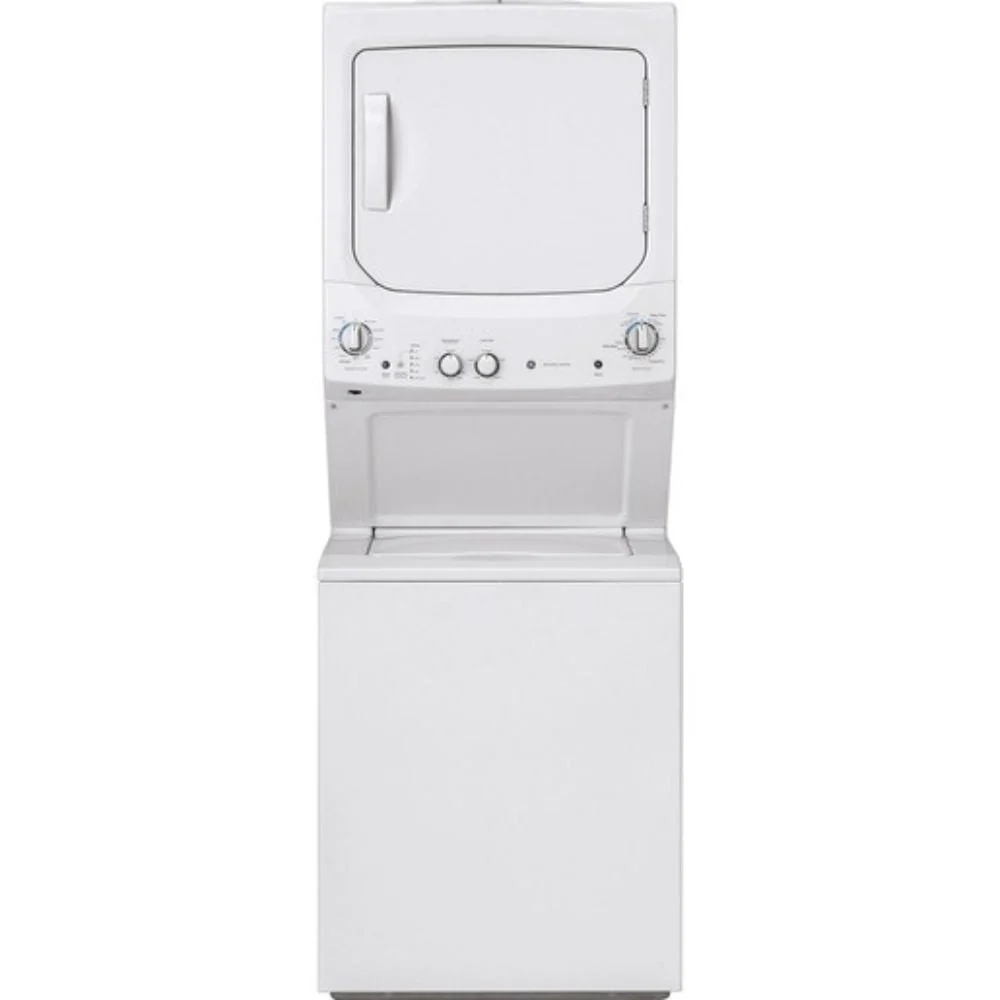 GUV27ESMWWW - LAVEUSE SÉCHEUSE SUPERPOSÉES - GE - Laveuse/sécheuse superposées - Électrique - Blanc - Boîte Ouverte