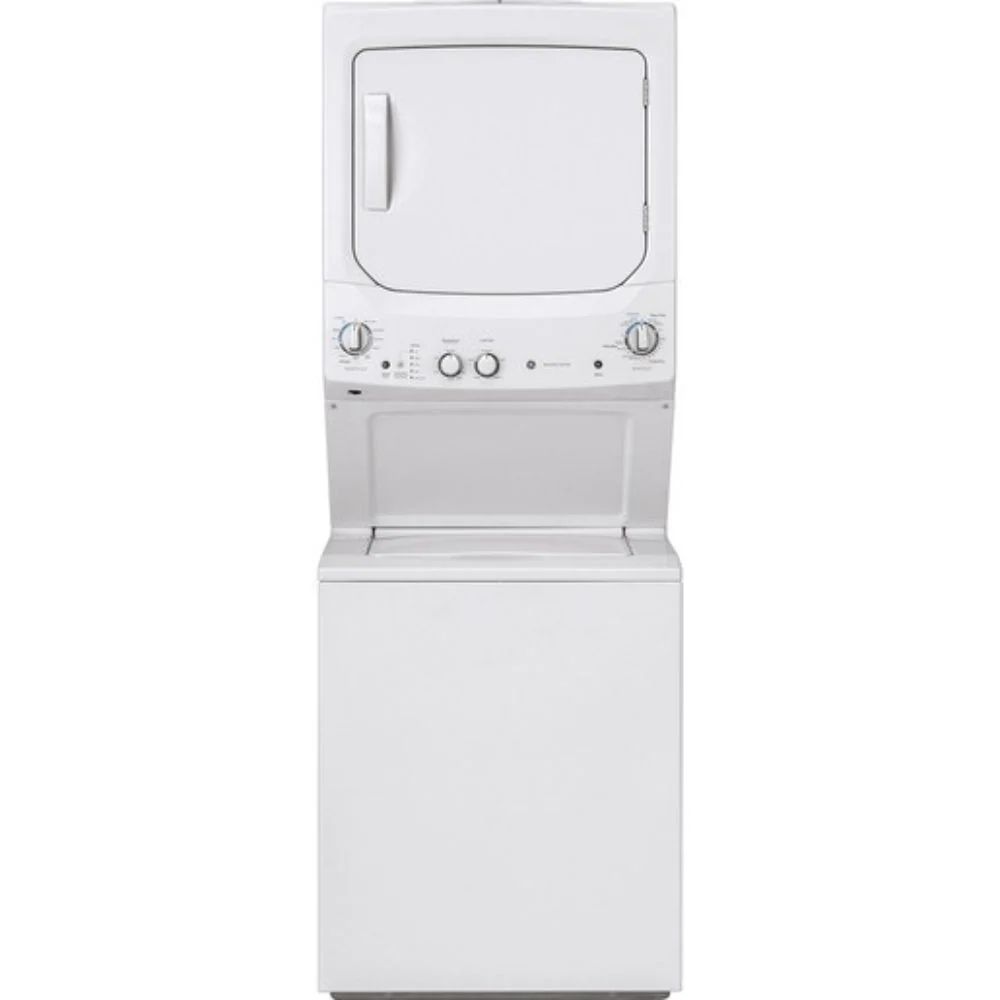GUV27ESMWWW - LAVEUSE SÉCHEUSE SUPERPOSÉES - GE - Laveuse/sécheuse superposées - Électrique - Blanc - Boîte Ouverte