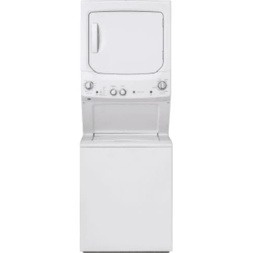 GUV27ESSMWW - LAVEUSE SÉCHEUSE SUPERPOSÉES - GE - Laveuse/Sécheuse Superposées - Électrique - Blanc - Boîte Ouverte