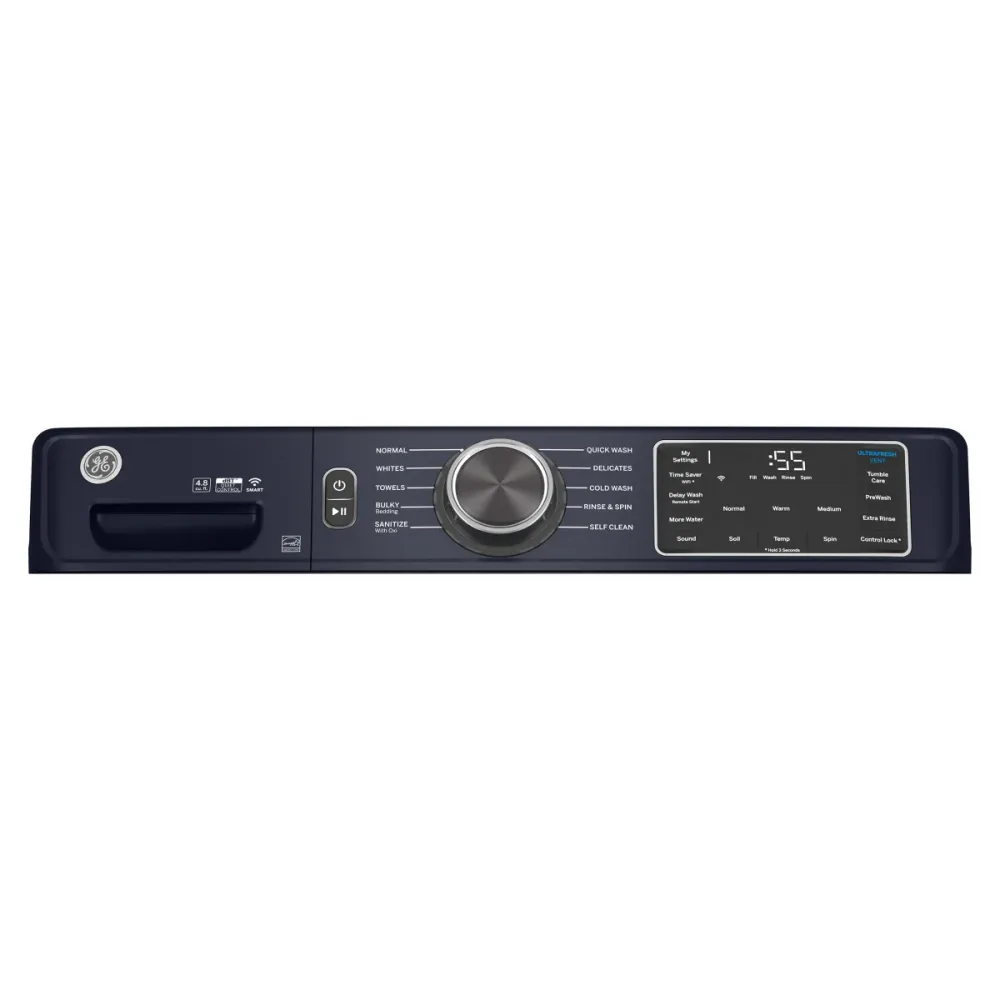 GE - Laveuse à chargement frontal bleu saphir de 5,5 pi³