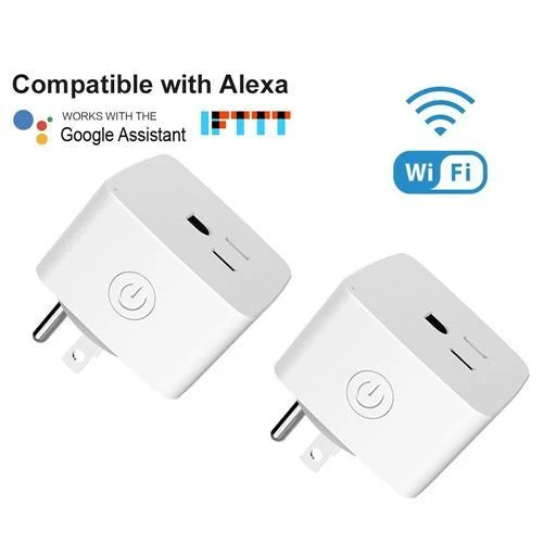Mini Prises de Courrant Smart pour Google Home et Amazon Alexa Paquet de 2 Blanc Generic