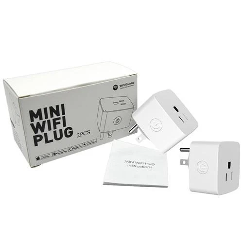 Mini Prises de Courrant Smart pour Google Home et Amazon Alexa Paquet de 2 Blanc Generic
