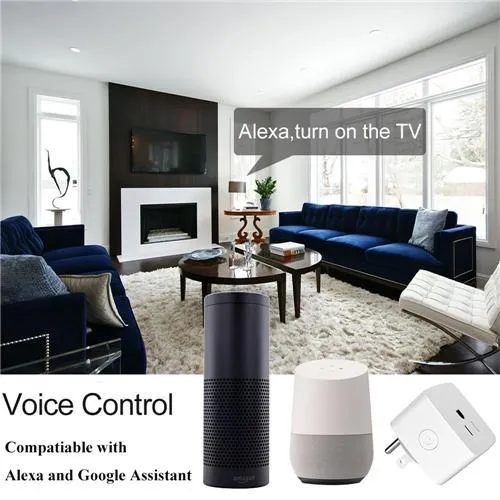 Mini Prises de Courrant Smart pour Google Home et Amazon Alexa Paquet de 2 Blanc Generic