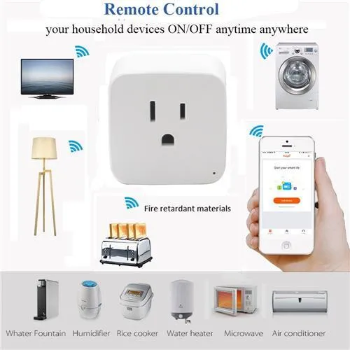 Mini Prises de Courrant Smart pour Google Home et Amazon Alexa Paquet de 2 Blanc Generic
