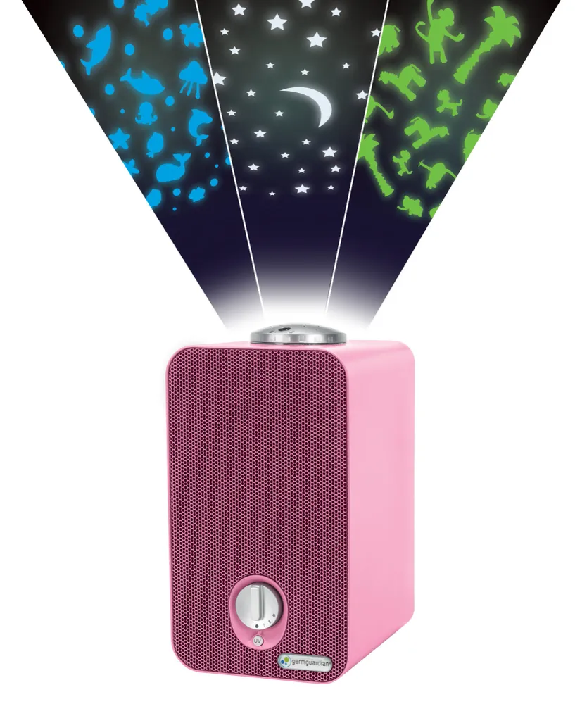 GermGuardian AC4150 4 en 1, purificateur d'air avec filtre HEPA, désinfectant UV-C et projecteur de veilleuse pour chambre...