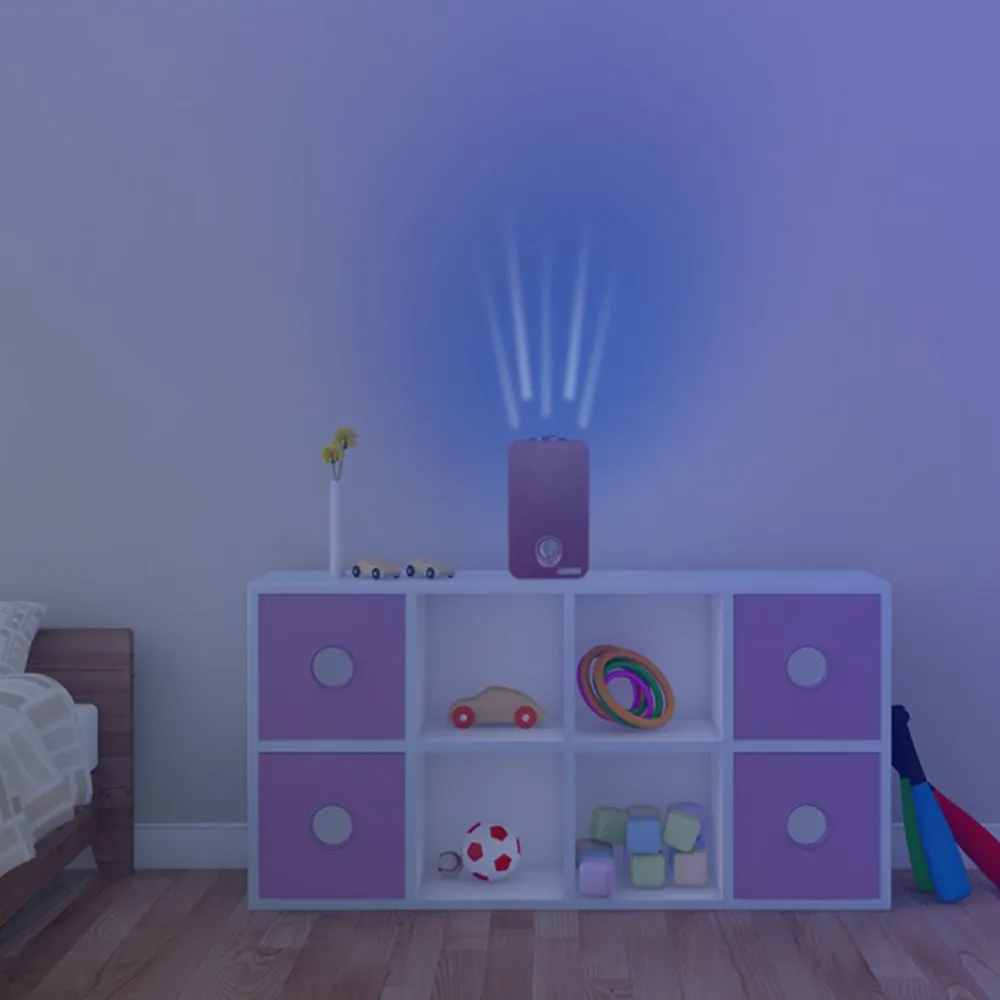 GermGuardian AC4150 4 en 1, purificateur d'air avec filtre HEPA, désinfectant UV-C et projecteur de veilleuse pour chambre...