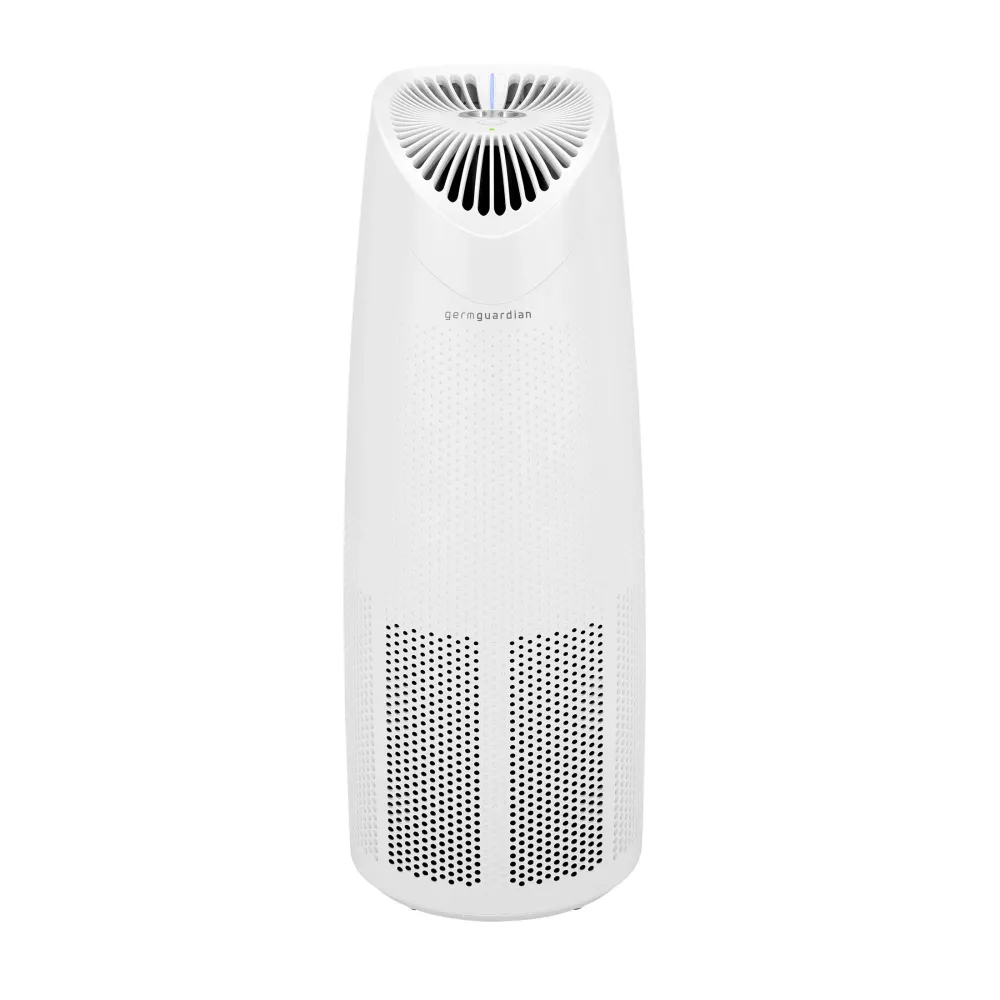 GermGuardian AC4625 Purificateur d'air tour 4 en 1 22 po avec HEPA à 360 degrés et UV-C et réduction des odeurs, blanc