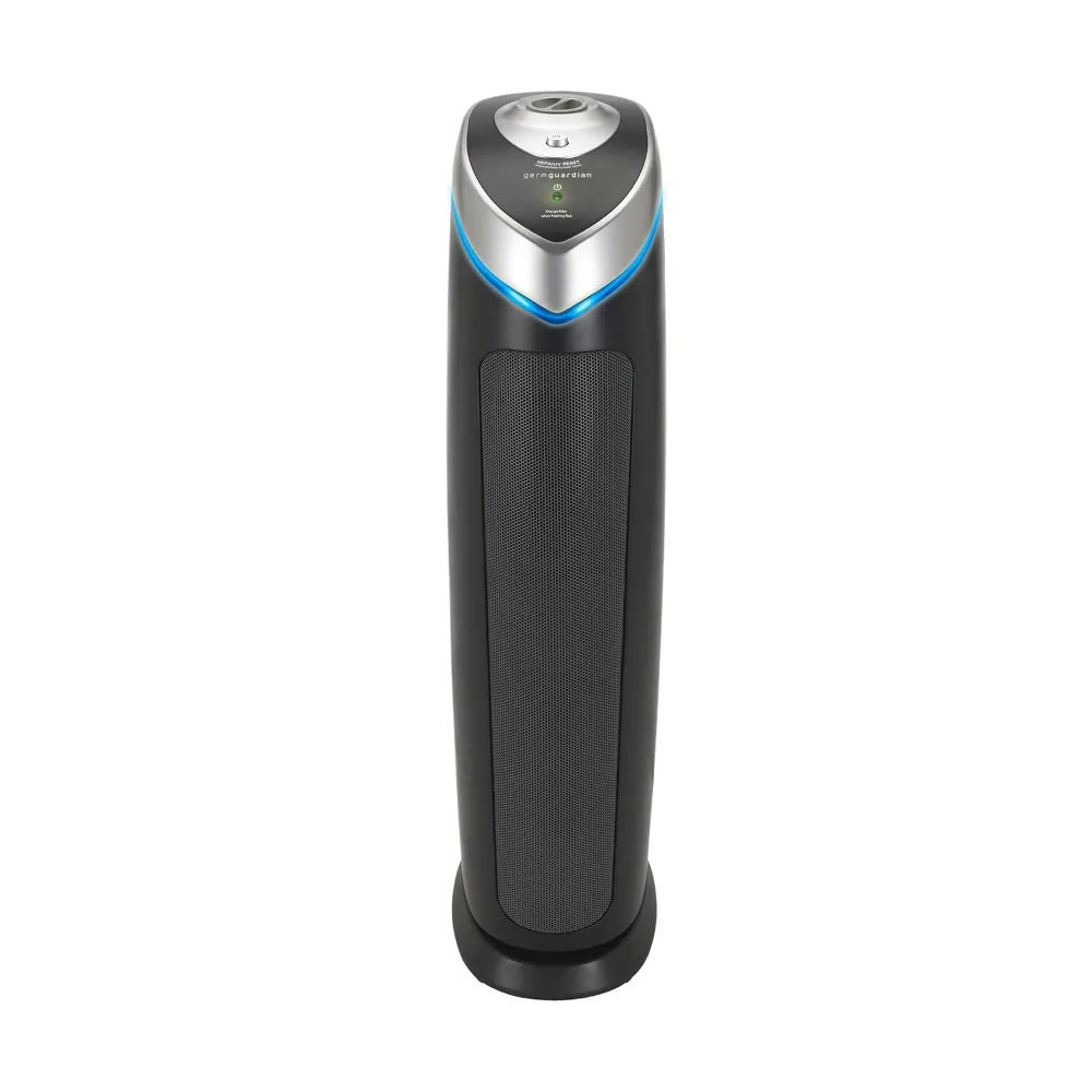 GermGuardian AC5000E Purificateur d'air 4 en 1 avec filtre HEPA, désinfectant UV-C et réduction des odeurs, tour de 28 pouces