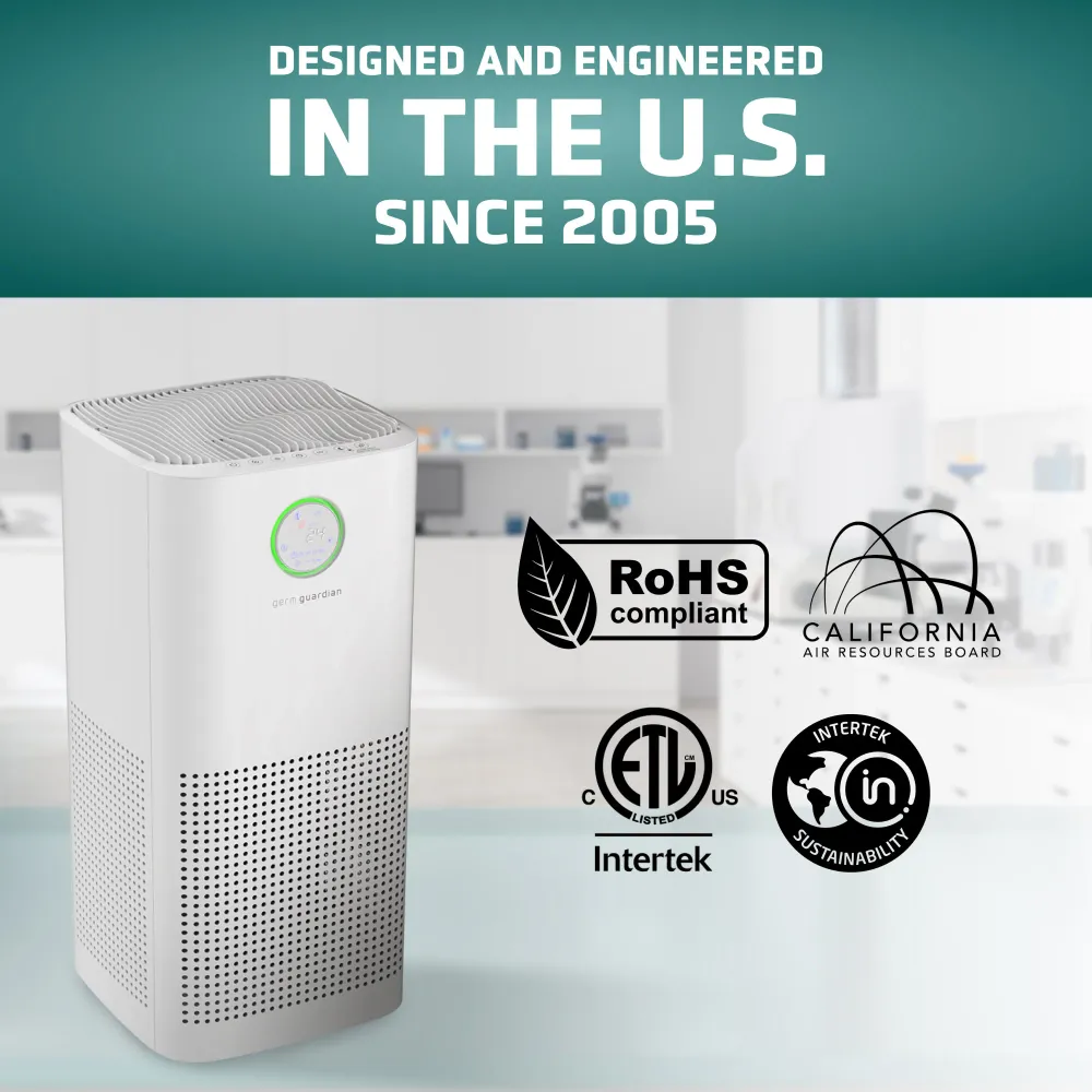 GermGuardian AC5109W Purificateur d'air 6 en 1, purificateur d'air 23" avec filtre HEPA, UV-C, réduction des odeurs et mon...