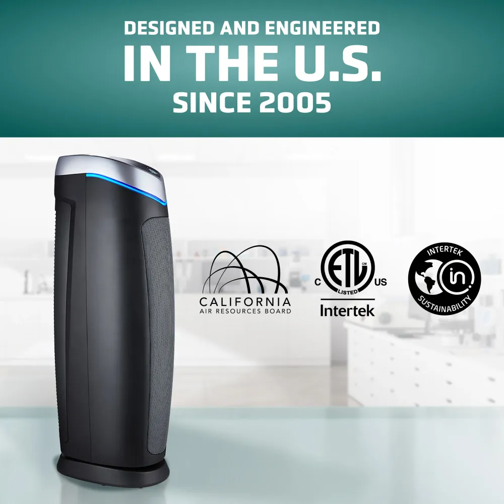 GermGuardian AC5250PT Purificateur d'air 5 en 1 avec filtre HEPA pur pour animaux de compagnie, désinfectant UV-C et réduc...