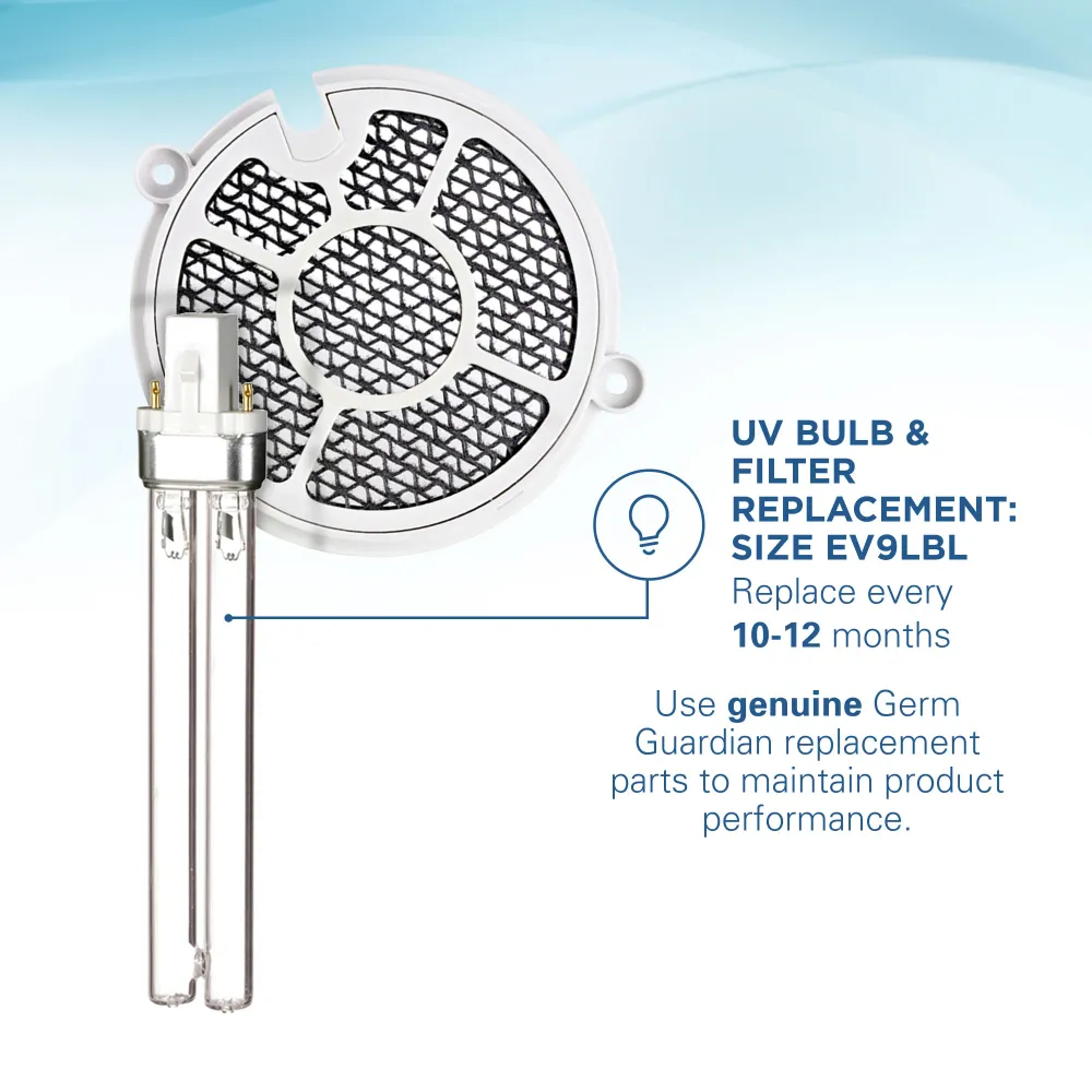 GermGuardian EV9LBL UV-C VÉRITABLE ampoule de rechange et disque TiO2