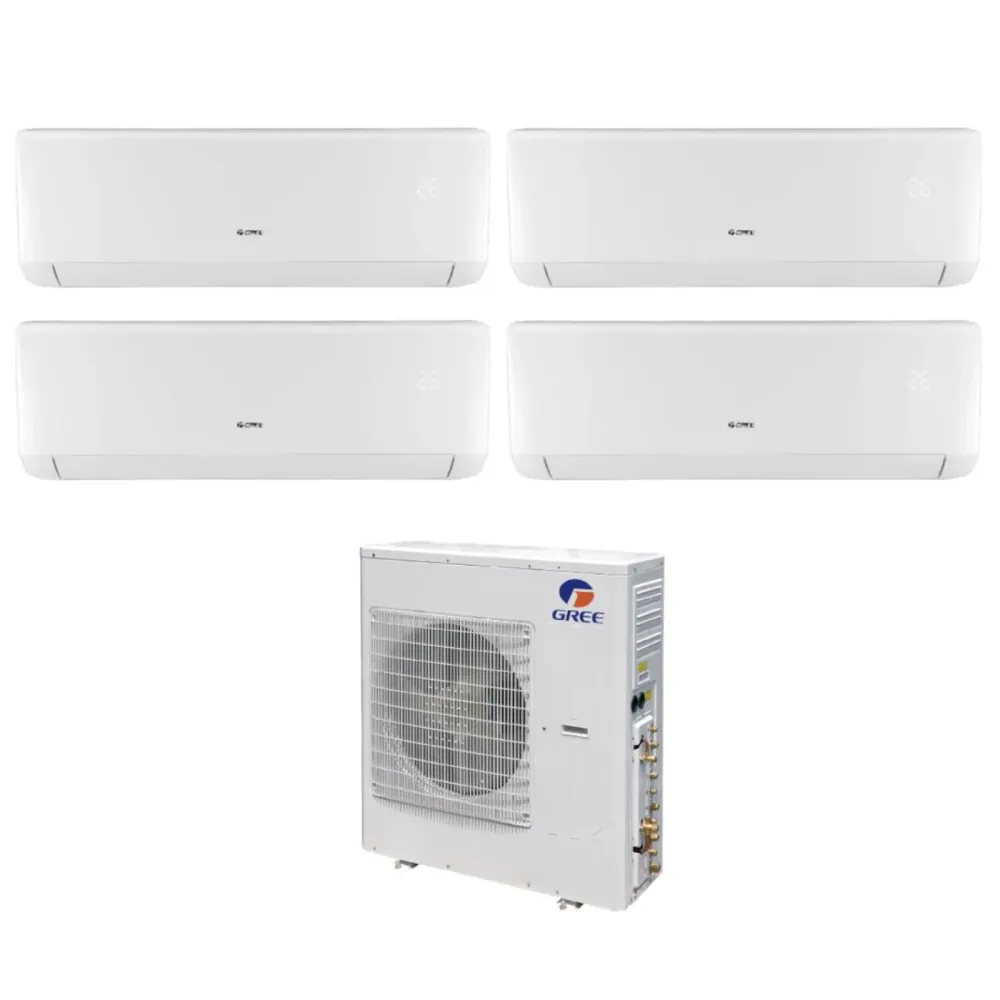 Gree Climatiseur Quad Split Inverter Series Bora 12+12+12+12 Avec Gwhd36nk6lo R-32 12000+12000+12000+12000