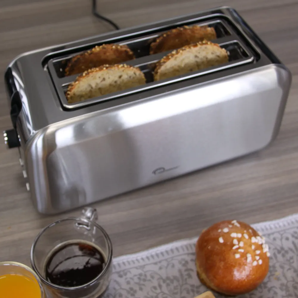 Grille pain, Dual Inox, 2 fentes XL
