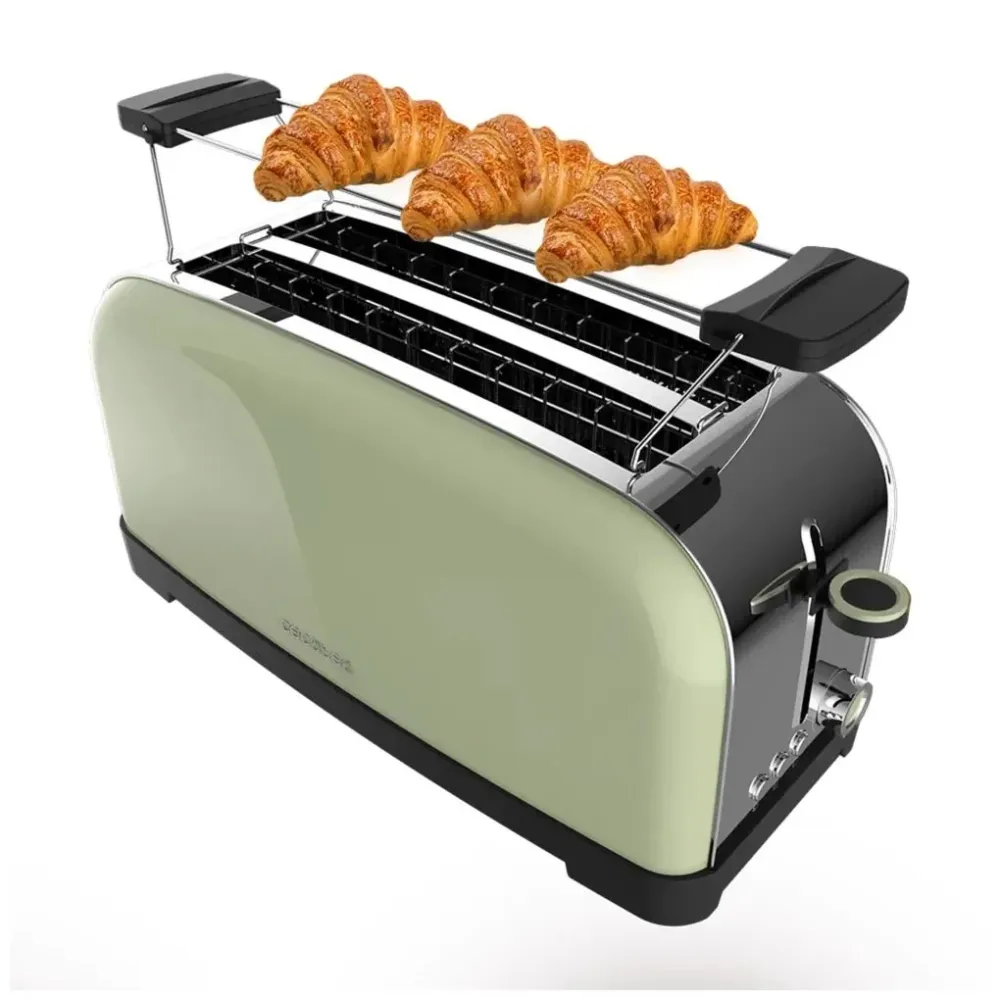 Grille pain inox 1500W 2 fentes fonctions améliorées Cecotec