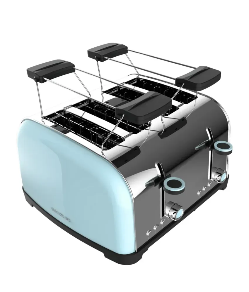 Grille pain inox 1700W 4 fentes Cecotec fonctions améliorées