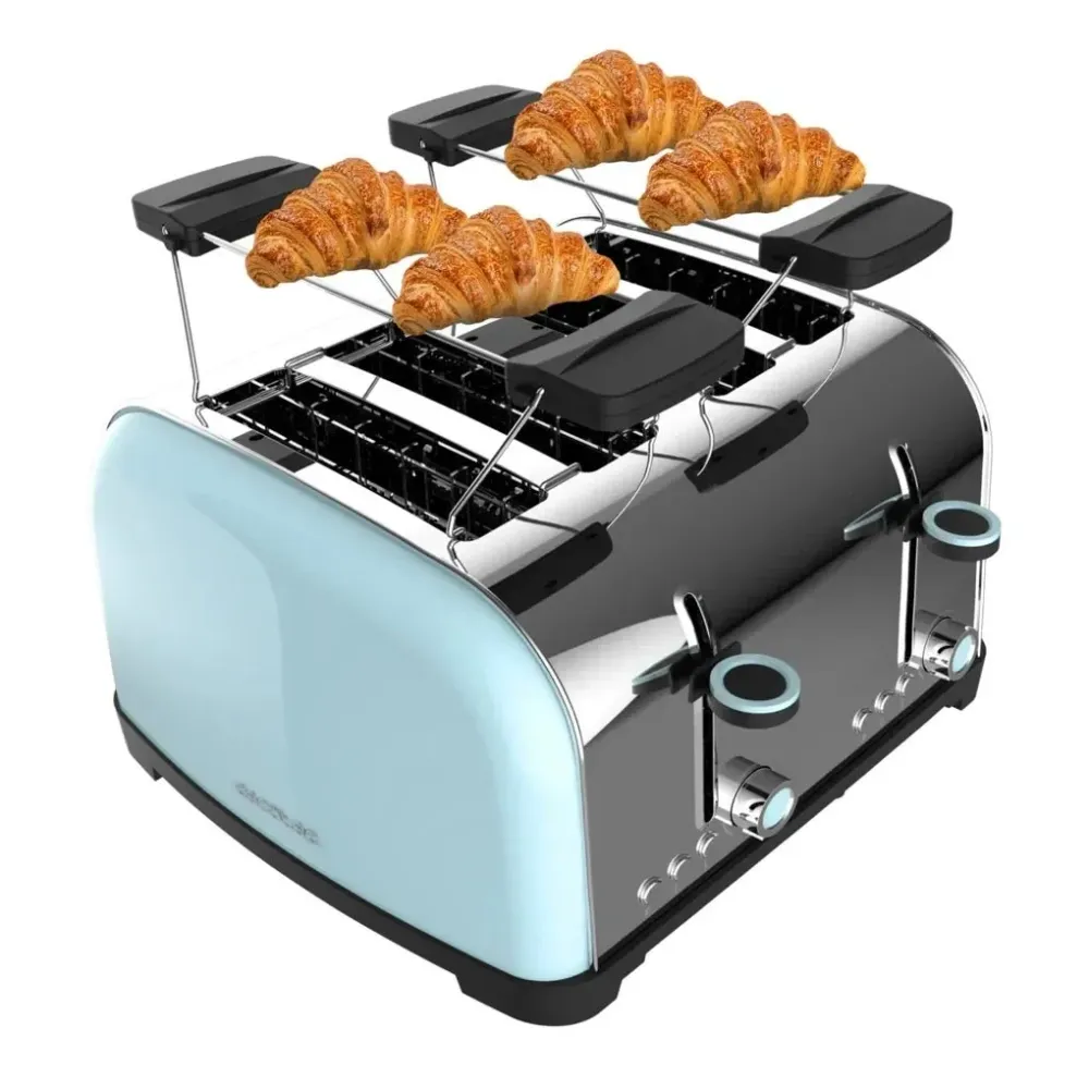 Grille pain inox 1700W 4 fentes Cecotec fonctions améliorées