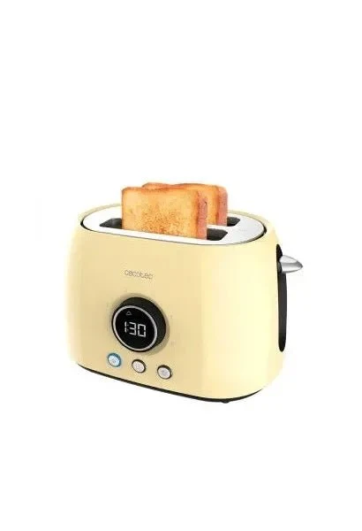 Grille pain numérique vertical fente XL 800 W jaune ClassicToast 8000 Cecotec