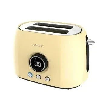 Grille pain numérique vertical fente XL 800 W jaune ClassicToast 8000 Cecotec