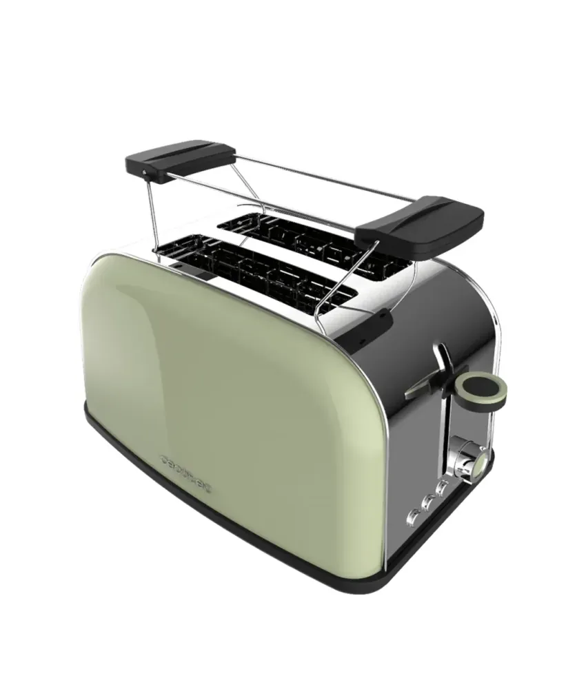 Grille pain vertical en acier 850 W efficacité et style pour petits déjeuners parfaits Cecotec